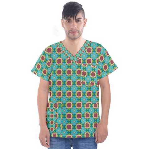 Df Stephania Melins Men s V-neck Scrub Top by deformigo