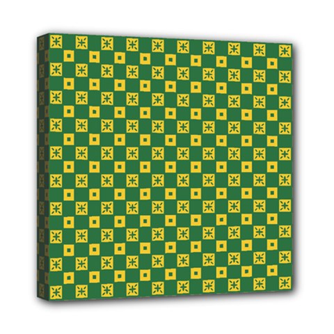 Df Green Domino Mini Canvas 8  X 8  (stretched) by deformigo