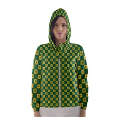 Df Green Domino Women s Hooded Windbreaker by deformigo