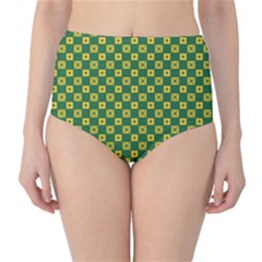 Df Green Domino Classic High-waist Bikini Bottoms