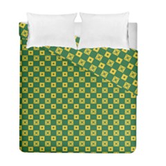 Df Green Domino Duvet Cover Double Side (full/ Double Size) by deformigo