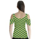 DF Green Domino Butterfly Sleeve Cutout Tee  View2