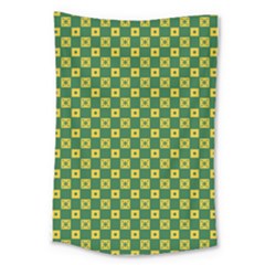 Df Green Domino Large Tapestry by deformigo