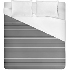 Black Grey White Stripes Duvet Cover (king Size) by anthromahe