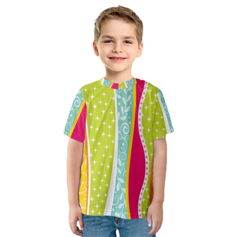 Abstract Lines Kids  Sport Mesh Tee by designsbymallika