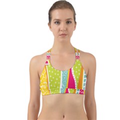 Abstract Lines Back Web Sports Bra