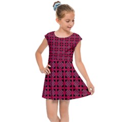 Df Ricky Purplish Kids  Cap Sleeve Dress by deformigo