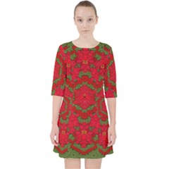 Bloom In Yule  Mandala Season Colors Pocket Dress by pepitasart