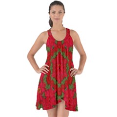 Bloom In Yule  Mandala Season Colors Show Some Back Chiffon Dress by pepitasart