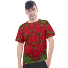 Bloom In Yule  Mandala Season Colors Men s Sport Top by pepitasart