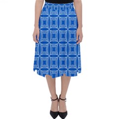 Df Blue Woollister Classic Midi Skirt by deformigo