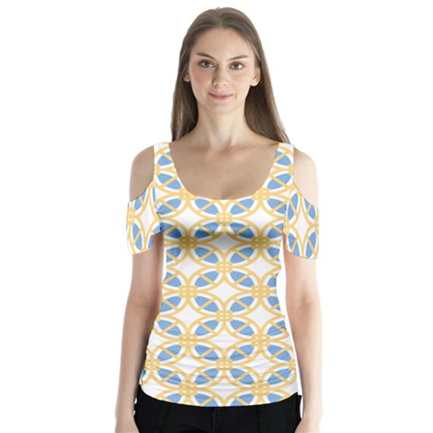 Df Romeo Lisetti Butterfly Sleeve Cutout Tee  by deformigo