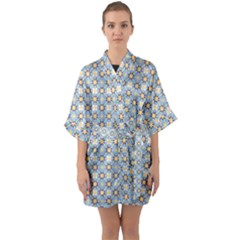 Df Norbert Pastel Half Sleeve Satin Kimono  by deformigo