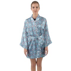 Df Tech Sky Long Sleeve Satin Kimono by deformigo