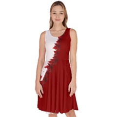 Canada Maple Leaf Skater Dress With Pockets