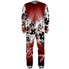 Merry Christmas Ornamental Onepiece Jumpsuit (men)  by christmastore