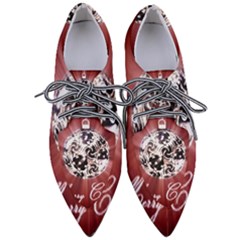 Merry Christmas Ornamental Women s Pointed Oxford Shoes by christmastore