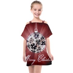 Merry Christmas Ornamental Kids  One Piece Chiffon Dress by christmastore