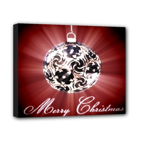 Merry Christmas Ornamental Canvas 10  X 8  (stretched) by christmastore