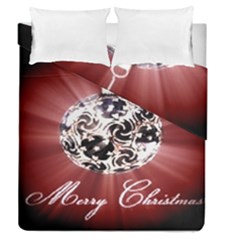 Merry Christmas Ornamental Duvet Cover Double Side (queen Size) by christmastore