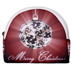 Merry Christmas Ornamental Horseshoe Style Canvas Pouch by christmastore