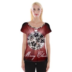 Merry Christmas Ornamental Cap Sleeve Top