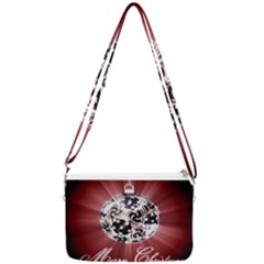 Merry Christmas Ornamental Double Gusset Crossbody Bag