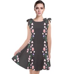 I Love Pink Flowers 1 Tie Up Tunic Dress by printondress