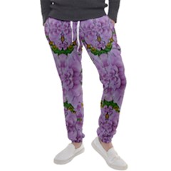 Fauna Flowers In Gold And Fern Ornate Men s Jogger Sweatpants