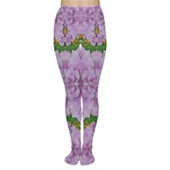Fauna Flowers In Gold And Fern Ornate Tights
