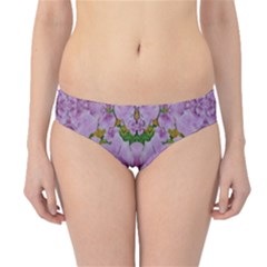 Fauna Flowers In Gold And Fern Ornate Hipster Bikini Bottoms