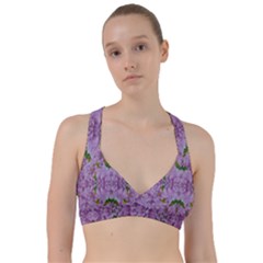 Fauna Flowers In Gold And Fern Ornate Sweetheart Sports Bra