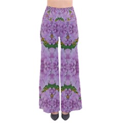 Fauna Flowers In Gold And Fern Ornate So Vintage Palazzo Pants