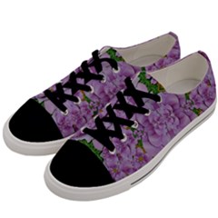 Fauna Flowers In Gold And Fern Ornate Men s Low Top Canvas Sneakers