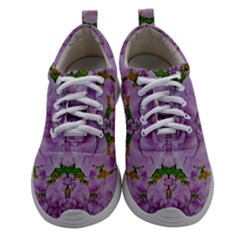 Fauna Flowers In Gold And Fern Ornate Women Athletic Shoes