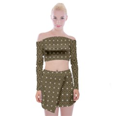 Df Found Ancestors Off Shoulder Top With Mini Skirt Set by deformigo