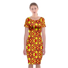 Rby-b-8-6 Classic Short Sleeve Midi Dress by ArtworkByPatrick