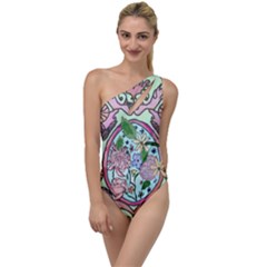 Flowers Inside The Mirror To One Side Swimsuit by fabqa