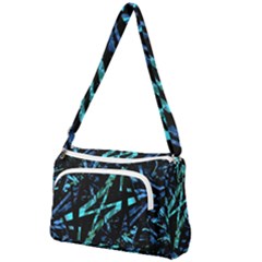 Modern Abstract Geo Print Front Pocket Crossbody Bag by dflcprintsclothing