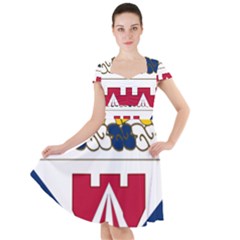 Coat Of Arms Of United States Army 111th Engineer Battalion Cap Sleeve Midi Dress by abbeyz71