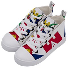 Coat Of Arms Of United States Army 111th Engineer Battalion Kids  Mid-top Canvas Sneakers by abbeyz71