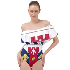 Coat Of Arms Of United States Army 111th Engineer Battalion Off Shoulder Velour Bodysuit  by abbeyz71