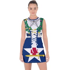 Coat Of Arms Of United States Army 111th Medical Battalion Lace Up Front Bodycon Dress by abbeyz71