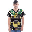 Coat of Arms of United States Army 136th Military Police Battalion Men s V-Neck Scrub Top View1