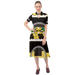 Coat Of Arms Of United States Army 136th Military Police Battalion Keyhole Neckline Chiffon Dress by abbeyz71