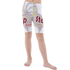 Fighting Golden Rooster  Kids  Mid Length Swim Shorts by Pantherworld143