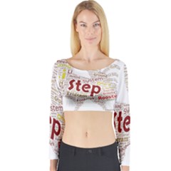 Fighting Golden Rooster  Long Sleeve Crop Top by Pantherworld143