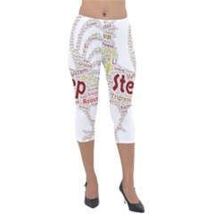 Fighting Golden Rooster  Lightweight Velour Capri Leggings 