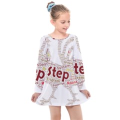 Fighting Golden Rooster  Kids  Long Sleeve Dress by Pantherworld143