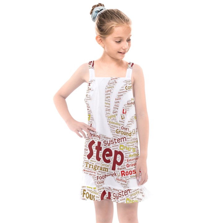 Fighting Golden Rooster  Kids  Overall Dress